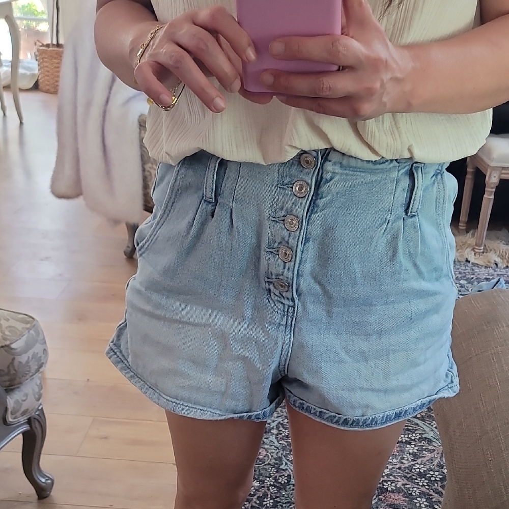 Women's Light Blue Denim Shorts